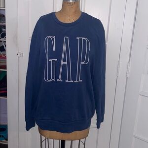GAP Logo Classic Black Mens Crewneck Sweatshirt XL